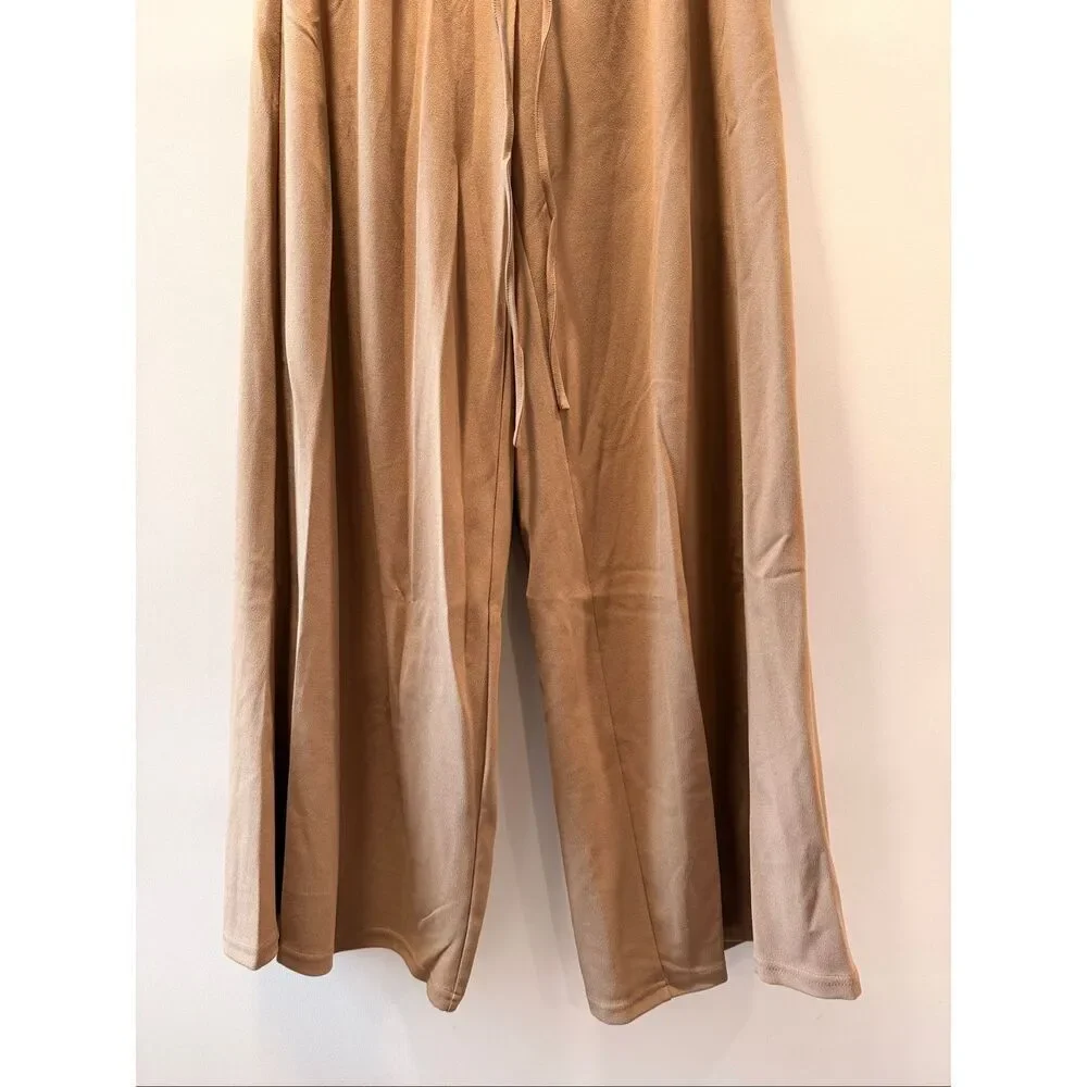 Crepe Woven Wide Leg Pant 33 - Mocha